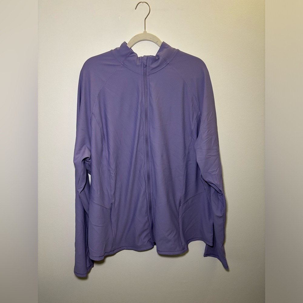 Old Navy Ribbed PowerSoft Full Zip Athletic Jacket
